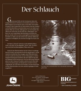 Die „Der Schlauch“ Tafel. Historischer Lehrpfad