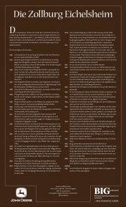 Die Zollburg-Info Tafel. Historischer Lehrpfad