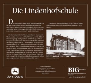 Die Lindenhof Schule Tafel. Historischer Lehrpfad