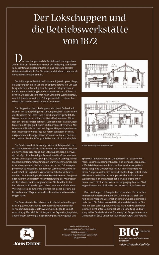 Die Lokschuppen Tafel. Historischer Lehrpfad